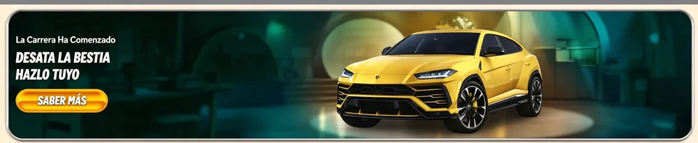 Banner de promoción de SUV de lujo "Desata la Bestia" Vegasino